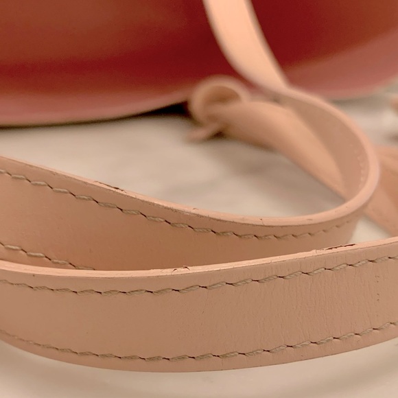 MANSUR GAVRIEL Vachetta Leather Tote Blush Pink With Matching Zip Pouch - Picture 14 of 15